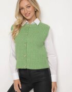  Vestă Tricotată Verde cu Lână Încheiată cu nasturi Savaras