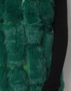 Vestă Verde De blană Cu glugă Sophal