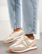 via giulia Adidași Bej cu bandă metalică și model geometric Tosvella
