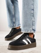 via giulia Adidași negri în stil tenis cu dungi Nilomira
