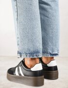 via giulia Adidași negri în stil tenis cu dungi Nilomira