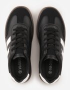 via giulia Adidași negri în stil tenis cu dungi Nilomira