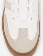 via giulia Sneakers Alb-Bej în Stil Tenisi cu Dungi Nilomira