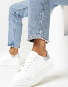 vices Adidași Alb-Argintii cu Talpă Groasă Hypnotic