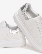 vices Adidași Alb-Argintii cu Talpă Groasă Hypnotic