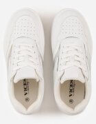 vices Adidași Alb-Argintiu pe Talpă Groasă Decorate cu Inserție Metalică Nelarwyn