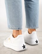 vices Adidași Alb-Auriu cu Talpă Groasă decorate cu Stea Fenalia