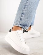 vices Adidași Alb-Negri Casual cu Talpă Groasă Tiadonia
