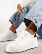 vices Adidași Alb-Negri Casual cu Talpă Groasă Tiadonia