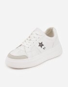 vices Adidași Alb-Negri pe Talpă Groasă Decorați cu o Stea Fenalia