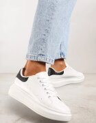 vices Adidași Alb-Negru cu Talpă Groasă Hypnotic