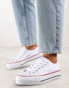 vices Adidași Alb-Roșu pe Talpă Groasă peste Gleznă Tilomea