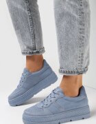 vices Adidași Albaștri cu Talpă Groasă cu Relief Try to Forget