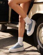 vices Adidași Albaștri pe Platformă în Stilul anilor 90. Donah