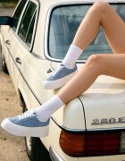 vices Adidași Albaștri pe Platformă în Stilul anilor 90. Donah