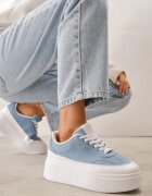 vices Adidași Albaștri pe Platformă în Stilul anilor 90. Donah