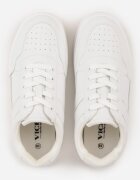 vices Adidași Albi-Aurii pe Talpă Groasă cu Inserții Metalice Nelesea