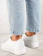 vices Adidași Albi cu șireturi cu talpă plată Firori