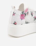 vices Adidași Albi cu Talpă Groasă și cu Partea Superioară Ajourată Florală Ardisov
