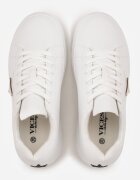 vices Adidași Albi cu Talpă Groasă și Striații Decorați cu o Steluță Natevia
