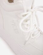 vices Adidași Albi pe Platformă Izolate cu Blană Leanelitia