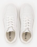 vices Adidași Albi pe Talpă Groasă cu Inserții Metalice Nelesea