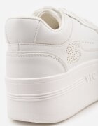vices Adidași Albi pe Talpă Groasă cu Inserții Metalice Nelesea