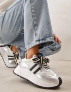vices Adidași Argintii în Stil Streetwear cu Talpă Groasă Ilinatea