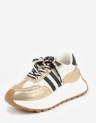 vices Adidași Aurii în Stil Streetwear pe Talpă Groasă Ilinatea