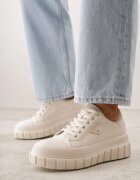 vices Adidași Bej Casual cu Talpă Groasă și Reliefuri Therelle
