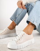 vices Adidași Bej Cu șireturi pe talpă plată Firori