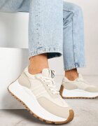 vices Adidași Bej cu Talpă Groasă Decorate cu Benzi Seloriel