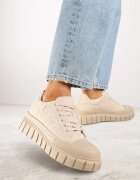 vices Adidași Bej pe Talpă Groasă Embosată cu Perforații Lealita