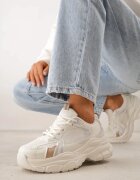 vices Adidași Bej pe Talpă Groasă Reliefată cu Perforație Elanatia