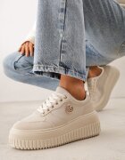vices Adidași Bej pe Talpă Striată Decorați cu Aplicație Elegantă Lunatea