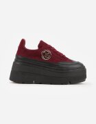 vices Adidași Bordeaux pe platformă Decorați cu aplicație rotundă Wodvire