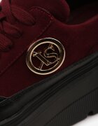 vices Adidași Bordeaux pe platformă Decorați cu aplicație rotundă Wodvire
