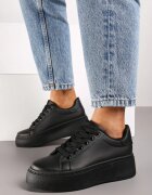 vices Adidași Casual Negre cu Talpă Groasă Tiadonia