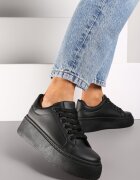 vices Adidași Casual Negre cu Talpă Groasă Tiadonia