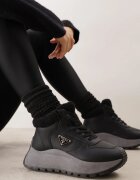 vices Adidași de iarnă negri cu Talpă Groasă cu Ornament Triunghiular Filritisa