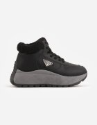 vices Adidași de iarnă negri cu Talpă Groasă cu Ornament Triunghiular Filritisa