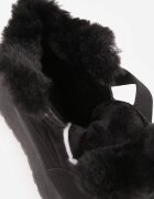 vices Adidași de iarnă negri pe talpă groasă cu închidere cu scai și blană Nelisella