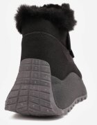 vices Adidași de iarnă negri pe talpă groasă cu închidere cu scai și blană Nelisella