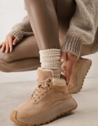 vices Adidași Ghete de zăpadă Maro deschis cu Talpă Groasă Decorate cu Blană și cu Inscripție Nelinena