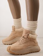 vices Adidași Ghete de zăpadă Maro deschis cu Talpă Groasă Decorate cu Blană și cu Inscripție Nelinena