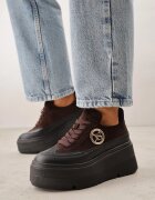 vices Adidași Maro cu platformă Decorați cu aplicație rotundă Wodvire
