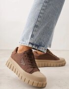 vices Adidași Maro deschis cu Talpă Groasă cu Aplicație Geometrică Leanae