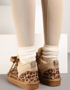 vices Adidași Maro în stil cizme de zăpadă Căptușiți cu șireturi late și model leopard Rennith
