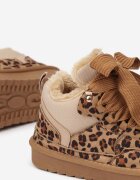 vices Adidași Maro în stil cizme de zăpadă Căptușiți cu șireturi late și model leopard Rennith
