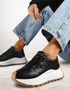 vices Adidași Negri cu Talpă Groasă cu Ornament Metalic Nelastra